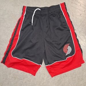 NBA Portland Trail Blazers Black and Red Athletic Shorts Medium